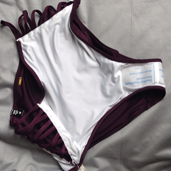 PINK VICTORIA'S SECRET Burgundy swimsuit bottom - Picture 8 of 9